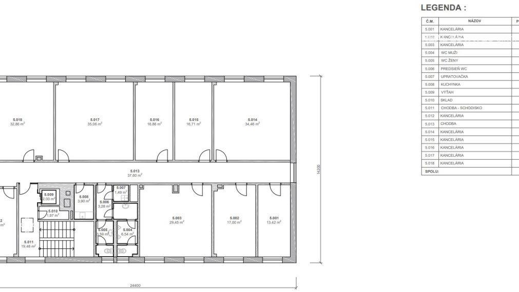 Prenájom od 15 m2 až po 650 m2 kancelárskej plochy  v centre mesta Senica