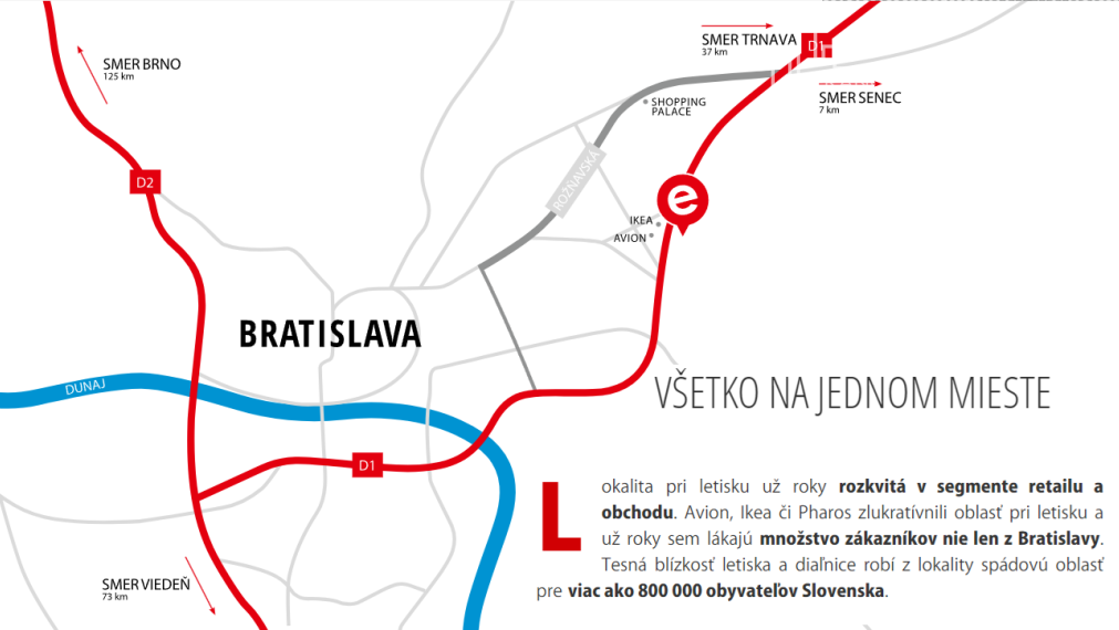 Prevádzkový priestor 700m2 v OC E-Port (zóna IKEA/LETISKO)