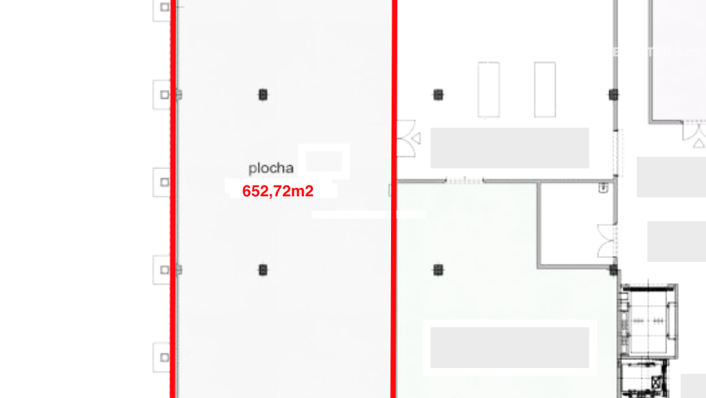 SKLAD / SHOWROOM 653m2 vlastný vstup, plne obsadené centrum