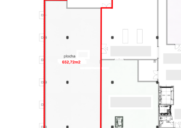 SKLAD / SHOWROOM 653m2 vlastný vstup, plne obsadené centrum